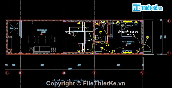 nhà ống,thiết kế nhà hai tầng,File thiết kế